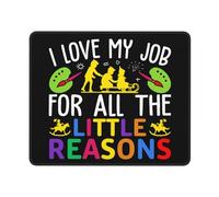 Accesorios Ordenador Amo Mi Trabajo por Todas Las Pequeñas Razones Lavable Alfombrilla Escritorio Portátil Mouse Pad para Juegos Escritorio Ordenador Oficina 25X30Cm