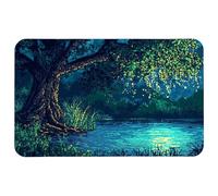 Accesorios Ordenador Árbol Místico De Pixel Art Junto Al Estanque Rectangular Suave Protector Escritorio Portátil Gaming Tapete para Ordenadores Escritorio Escritorio Ordenador 25X30Cm