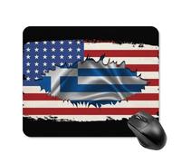 Accesorios Ordenador Bandera De La Amistad Griega De Grecia Duradera Protector Escritorio Lavable Mouse Pad para Hogar Oficina Ordenadores 25X30Cm
