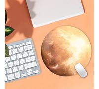 Accesorios Ordenador Earth////Júpiter/Pad Pad/Rainbow Game Round Moon/Black Antideslizante Computer Mat Series Moon Planet Pads Plantilla Mapa (C, One Size)