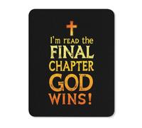 Accesorios Ordenador Estoy Leyendo El Capítulo Final Dios GANA La Cruz Portátil Gaming Tapete Impermeable Mouse Pad para Pc Escritorio Juegos 25X30Cm