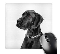 Accesorios Ordenador Gran Danés Negro Lavable Gaming Tapete Suave Alfombrilla Escritorio para Trabajo Oficina Escritorio Ordenador 25X30Cm
