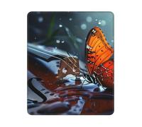 Accesorios Ordenador Mariposa Y Violonchelo Duradera Alfombrilla Escritorio Suave Gaming Tapete para Oficina Ordenadores Escritorio Ordenador 25X30Cm