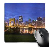Accesorios Ordenador Pensilvania Pittsburgh Skyline De La Ciudad Walter Bibikow Lavable Mouse Pad Portátil Alfombrilla Escritorio para Computadora Hogar Ordenadores 25X30Cm