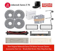 Accesorios Originales Nuevos para Roborock Saros Z70, Repuestos para Robot Aspirador, Cuchilla para Cortar Pelo, Cepillo/Cepillo Lateral, Filtro, Mopa, Bolsa para Polvo 1 pcs main brush