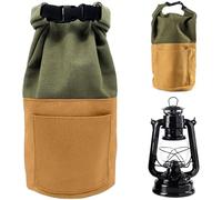 Accesorios para acampar, estuche para linterna, bolsas de almacenamiento para lámpara de aceite de estilo Retro con bolsillo, cubierta reutilizable para luces de tienda de campaña para senderismo par
