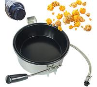 Accesorios para Aire Caliente Palomitero, Olla de Palomitas de Maíz de 230g, Piezas Eléctricas de Manivela Máquina de Palomitera, Sartén Antiadherente Fácil de Limpiar, para DIY(2 holes-15mm)
