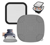 Accesorios para Airfryer Ninja CRISPi FN101EU: GEEKHOM 1x protector contra salpicaduras de acero inoxidable de malla fina + 1x base resistente al calor de silicona para Ninja Airfryer FN101EUGY