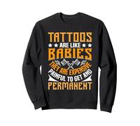 Accesorios para Amantes del Tatuaje Agujas de Tatuaje Tatuador Sudadera, Unisex para Adultos, Negro, L