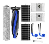 Accesorios para aspiradora Ecovacs para Deebot T90 Pro para Omni, kit completo con cepillo lateral del rodillo principal, almohadillas lavables para fregona, filtro HEPA de carbón activado (A)