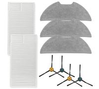 Accesorios para aspiradora Eureka E20 Plus - Juego de repuesto de trapo de filtro de cepillo lateral - Materiales de microfibra de nailon - Restaura la potencia de succión alfombras suelos duros - 1