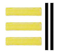 Accesorios para aspiradoras de ventanas Kärcher Piezas de repuesto para WV1 WV2 WV5, 3 accesorios de microfibra + 2 extractores de borde de goma, recambios para máquina de limpieza Kärcher