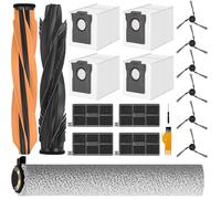 Accesorios para aspiradoras Dreame Aqua10 Ultra Roller Complete, 1 cepillo principal, 1 fregona con ruedas, 4 filtros, 6 cepillos laterales, 4 bolsas para el polvo, para Aqua10 Ultra Roller Piezas de