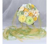 Accesorios para Baile Folclórico Pandereta Profesional para Adultos con Cinta decorativa Tambourine para Bailes Jingles(A)