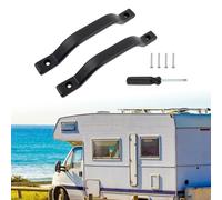 Accesorios para caravanas y reposabrazos de puerta negra, 1 juego de 7 piezas. Accesorios de diseño ligero. A pesar de su construcción robusta, el mango sigue siendo ligero