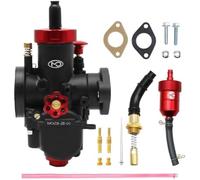 accesorios para carburadores, Carburador de carreras PE17 mm con kit filtro y estrangulador, compatible motores motocicleta 80 cc, 90 100 brida, for motos cross MINI(BLACK PE28mm)