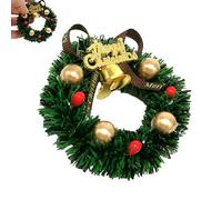 Accesorios para Casas de muñecas Mini Adornos de Corona navideña Artificial Coronas navideñas en Miniatura a Escala 1:12 de 2, 36 Pulgadas para Decoraciones de Casas de muñecas