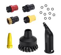 Accesorios para Cepillos Limpiadores a Vapor para Kärcher, Cepillos Redondos Cabezal de Boquilla de Limpieza de Vapor Piezas de Repuesto, Compatible con Kärcher SC1/SC2/SC3/SC4/SC5/SC7/CTK10 (150g)