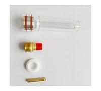 Accesorios para cortadoras de plasma Kit de boquilla larga soldadura Tig, lente gas for antorcha WP9/20/17/18/26(2.4mm,LF10NG8 For WP9 20)