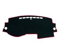 Accesorios para CR-V para CRV 2007-2011 Cubierta Protección Alfombrilla para Tablero Visera Solar Cojín Alfombra para Automóvil Almohadilla para Salpicadero(Black(Red Edge) LHD)