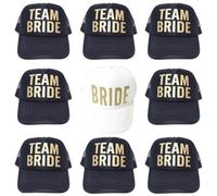 Accesorios para Despedida De Soltera, Gorra De 9 Piezas para Despedida De Soltera, Sombreros De Novia para Ser, Despedida De Soltera del Equipo, Gorras De Béisbol Divertidas para Mujer, Despedida De
