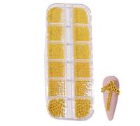 Accesorios para dijes de uñas - Cuentas de caviar de manicura, cuentas de uñas con purpurina | Accesorios de arte de manicura, uso en salón de uñas, textura de lujo de tamaño mixto, adornos