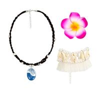 Accesorios para Disfraces de Princesas del Mar, Accesorios de Princesa, Cadena de Princesa, Horquillas con Flores, Tobilleras de Estilo Bohemio, accesorios de Fiesta para Halloween Carnaval Cosplay
