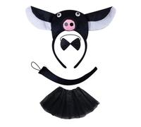 Accesorios para disfraz de cerdito, diadema con orejas de cerdito, guante, pajarita para niño y niña, Navidad, Halloween, cosplay, fiesta, nariz y orejas