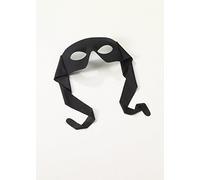 Accesorios para disfraz de superhéroe para hombre, máscara muscular, pantalones cortos, capa de brazos, calentadores de piernas, color y tipo combinables libremente, Negro , Maske Schwarz