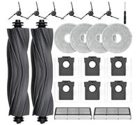 Accesorios para Dreame L10s Ultra Gen 3/X40 Ultra Complete / L40 Ultra / X40 Master/Mova P50 Pro Ultra, JKOISL 2 * Main Rollbürste 6*Staubbeutel 6*Seitenbürsten 2*Filter 4*Mopp Wischtücher