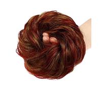 Accesorios para el cabello 1 paquete sintético de la extensión del bollo lanudo diademas con banda de goma elástica mujeres rizado peluca ondulada moño postizos para mujer(P30-99j)