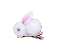 Accesorios para el cabello con forma de conejo diseño lúdico ideal para uso diario campus y exteriores recomendado desde un año hasta dieciséis lavado manual todas las estaciones (White, 1-15 Years)
