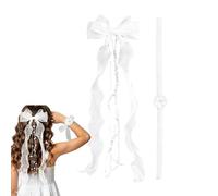 Accesorios para el Cabello de comunión - para el Cabello de niña de Las Flores de 50 cm, Tocado de Perlas con, Tocado de niña de Las Flores para Boda, Ceremonia, cumpleaños, e
