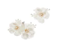 Accesorios para el cabello de damas de honor pinzas laterales con flores para el cabello de novia joyería para 2 pcs peinetas con flores para de boda accesorios para d