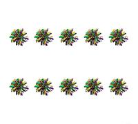 Accesorios para el cabello de Mardi Gras con cintas vibrantes de color morado, dorado y verde, diseñados para uso en fiestas y durabilidad de estilo diario (B)