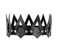 Accesorios para el cabello de moda con tocado coronado de cuero para mujeres, traje formal creativo e informal, amplificador, diadema con reina coronada de cuero