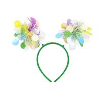 Accesorios para el cabello de Pascua, diadema de huevo de conejo, diadema de orejas de conejo de pollo, diadema para festivales (blanco, talla única)