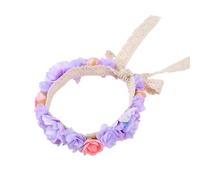 Accesorios para el cabello, diadema elástica de encaje con flores, diadema ajustable para el cabello, diadema floral, accesorios de fotografía, accesorios de cumpleaños para niñas