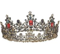 Accesorios para el cabello elegantes para mujeres niñas, piezas para bodas accesorios para el cabello vintage, corona reina real colorido jalea cristal rinestone piedra de piedra tiara para mujeres