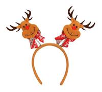Accesorios para el cabello navideños - Diadema elástica de reno navideño | Lindas diademas navideñas con renos brillantes y colores brillantes para fotomatón, mujeres, adultos