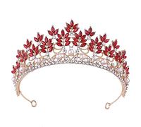 Accesorios para el cabello para mujeres Barroco Fashion Green Blue Blue rosa Blanco Cristal Tiara Corona Diadema Diadema nupcial Corona Boda roja
