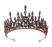 Accesorios para el cabello para mujeres Barroco Retro Bronce Violeta Cristal Bridal Tiara Crown Boda Rhinestone Pageant Diadem Diadema de plateado