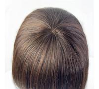 Accesorios para el cabello para mujeres con cabello adelgazante, flequillo con clip, cobertura 360°, pieza de peluca 3D, ajuste natural, uso diario agrega volumen al cabello (6 pulgadas, marrón oscuro