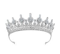 Accesorios para el cabello para mujeres Coronas clásicas nupciales de lujo Luxury Elíptico Zirconia Fiesta de bodas Big Crown para mujeres regalos