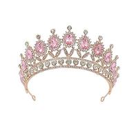 Accesorios para el cabello para mujeres Coronas de cristal Pearl Tiaras Bridal Tiaras Diadema de boda de diablo floral Diadema de boda para novias Regalos F (BS) (B Small)