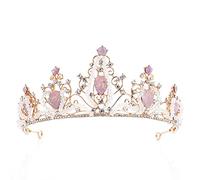 Accesorios para el cabello para mujeres grandes coronas rosas de cristal perlas tiaras diadema diadema floral diadema de boda para la novia tiarheadband