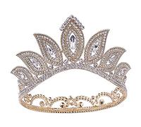 Accesorios para el cabello tiara corona para mujeres moda de estilo retro de estilo barroco tiaras coronas diadem diademas novias accesorios para el cabello de cumpleaños de boda verde