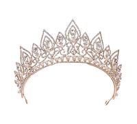 Accesorios para el cabello Tiara Crown for Women Barroco Drop de caída Cristal Princesa IMITICIÓN Tiaras Pearas Headwear de novia Accesorios para el cabello del cabello del cabello (oro s) Gold (s)