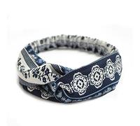 Accesorios para el cabello vintage con patrón de porcelana azul y blanca para mujer. Durabilidad