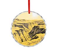 Accesorios para el coche, diseño de barrancos en la meseta de Loess, colgantes de espejo retrovisor, adecuados para decorar árboles de Navidad, oficinas, chimeneas, interiores de automóviles o